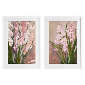 Stupell Industries Fading Floral Radiance 2pc Framed Print Under Glass Set - 1 of 4