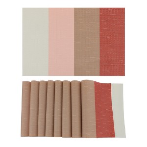 REGALWOVEN PVC Wrinkle-Resistant Washable Indoor Outdoor Placemats 18 x 12 Inch 8 Pcs - 1 of 4