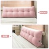 Soft Wedge Teddy Velvet Headboard Pillow w/ Side Pocket - PP Cotton Filled, Triangular Backrest Cushion for Dorm Bed - 3 of 4