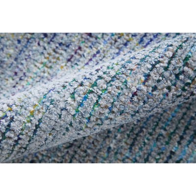 Caldwell Handwoven Blue Wool & Viscose 5' x 7' Area Rug