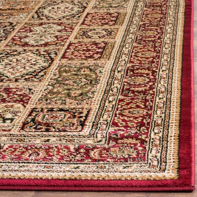 Cherished Red Symphony 6' Round Synthetic Area Rug