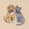 Linum Home Textiles SPRING DOG & CAT - Embroidered Luxury 100% Turkish Cotton Hand Towels (Set of 2) - 3 of 3