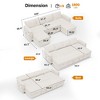 Dyonery 105" Sectional Sleeper Sofa with Pull Out Bed,U-Shaped Couch Sleeper Sofa Bed with Reclining Backrest/USB,Tool-Free Assembly,Corduroy Gray - 2 of 4
