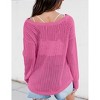 Sheer Tops for Women Summer Breathable Pullover Sweater Crochet Tops Long Sleeve Hollow Out Beach Summer Sweater Beach Cover Ups - 2 of 3