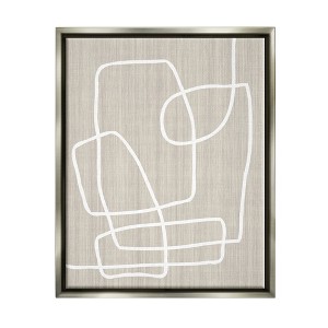 Stupell Industries Contemporary White Line Shapes Minimal Grain Design - 1 of 4
