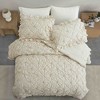 BAGOKIE 3 Pieces Pinch Pleat Floral Bed in a Bag Comforter Set - 4 of 4