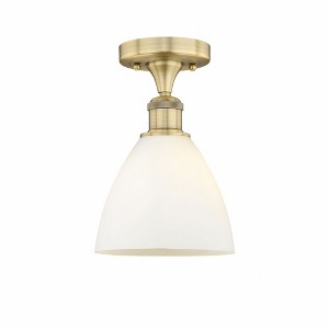 Bristol Glass - 1 Light Semi-Flush Mount In Industrial Style-10.25 Inches Tall and 7.5 Inches Wide - 1 of 1