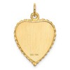 Black Bow Jewelry 14k Yellow Gold 50th Anniversary Rope Heart Charm or Pendant, 18mm - 3 of 4