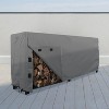 KHOMO GEAR Log Rack Cover – Heavy-Duty Waterproof Firewood Cover for Outdoor Log Storage – Durable, Weatherproof Firewood Rack Protector – Grey - 2 of 4