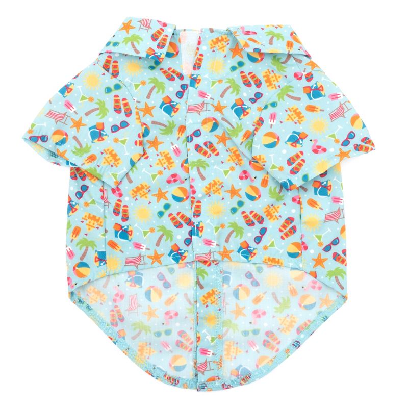 The Worthy Dog Life's a Beach Button-Up-Look Pet Shirt, 3 of 4