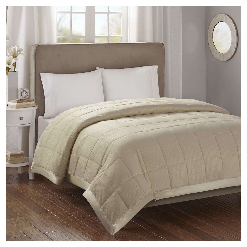 Bed Blanket Parkman Premium Oversized Down Alternative with 3M Scotchgard King Taupe, Taupe Brown