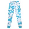Cozy Club Youth Girls Blue & White Wash Short Sleeve Shirt & Sleep Pants Set - 4 of 4