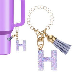 Unique Bargains Resin Lightweight Decorative Sparkling Purple Sequins Tumbler Cup Charm - 1 of 4