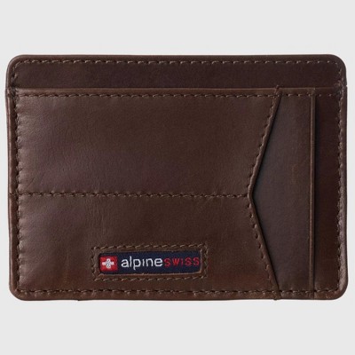 Alpine Swiss RFID Minimalist Oliver Front Pocket Wallet For Men Leather Comes in a Gift Box