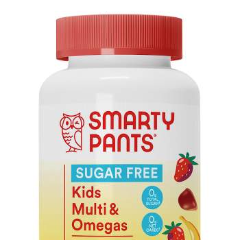 SmartyPants Sugar Free Kid's Multi & Vegetarian Omega 3 Gummy Vitamins with D3, C & B12 - 44 ct