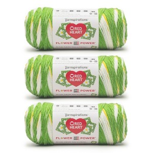 Red Heart All in ONE Flower Power Yarn 24 Pack-Flower Field - 1 of 4