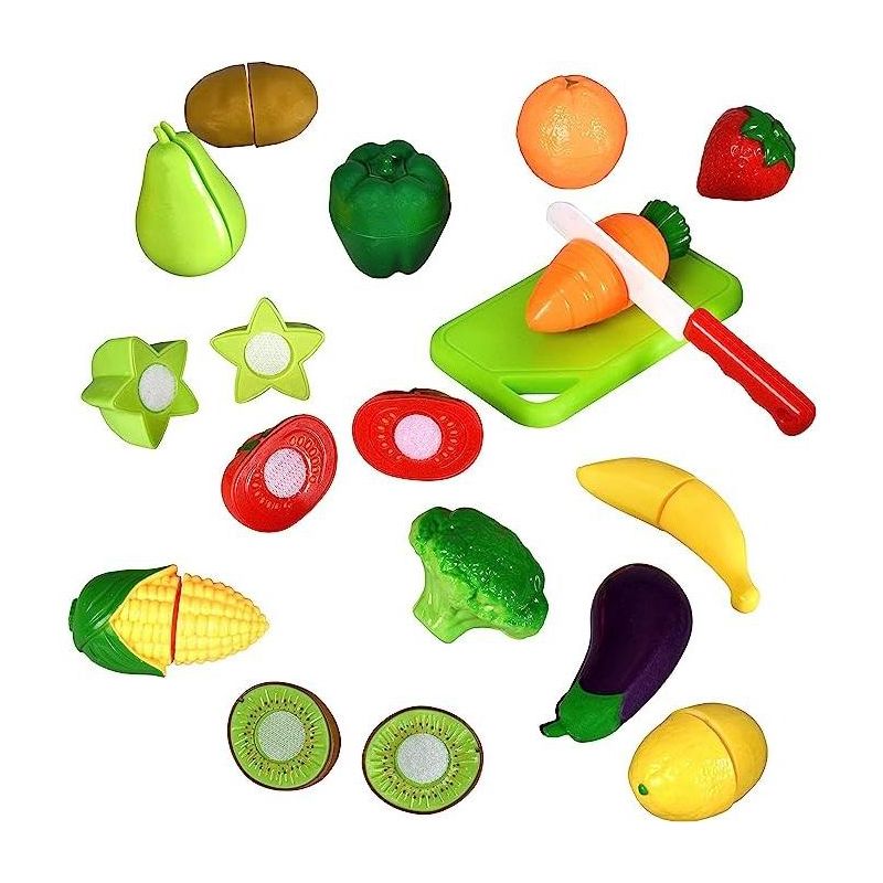 Playkidz 32 Piece Fruit And Vegetable Toy Basket., 3 of 6