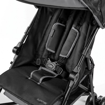 Gray Steel Lightweight Umbrella Stroller with Sun Visor