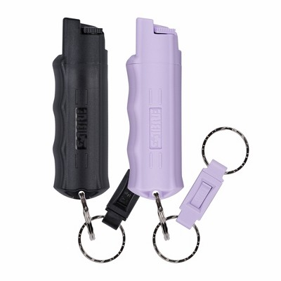 Sabre 2pk Harcase Pepper Spray With Quick Release: Pepper Gel for Women, 2 Pack Mase Spray, Plastic & Aluminum