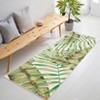 Green Washable Rug for Living Room Tropical Plant Throw Rug - 2 of 4