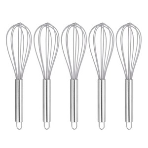 Unique Bargains Silicone Stainless Steel Non-Stick Coated Heat-Resistant Whisk 5 Pcs - 1 of 4