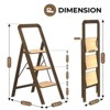 3 Step Ladder Folding Step Stool for Adults with Wide Anti-Slip Pedal - 3 of 4
