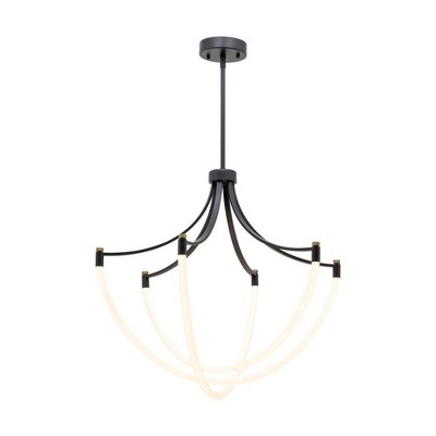 Artcraft Lighting Cascata 3 - Light Chandelier in  Black/Brushed Brass
