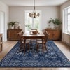 Washable Rugs 9x12 Area Rug for Living Room Bedroom Vintage Print Distressed Throw Rugs with Rubber Back Non-Slip Low Pile Stain Resistant Rug - 2 of 4