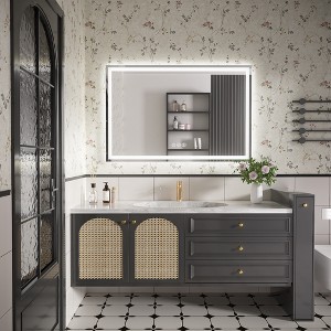 Tempered Glass Bathroom Mirror - 1 of 4
