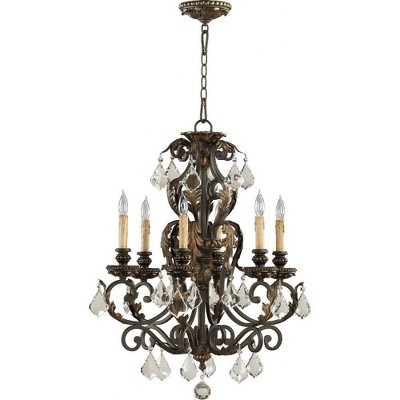 Quorum Lighting Rio Salado 6-Light Chandelier - Toasted Sienna/Mystic Silver
