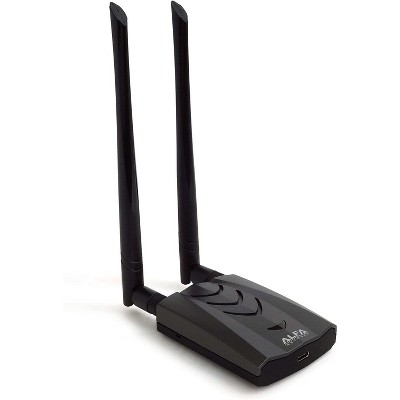 New Type-C ALFA AWUS036ACH AC1200 Dual-Band WiFi Adapter w/ 2×5dBi Antennas, 2.4GHz/5GHz Support