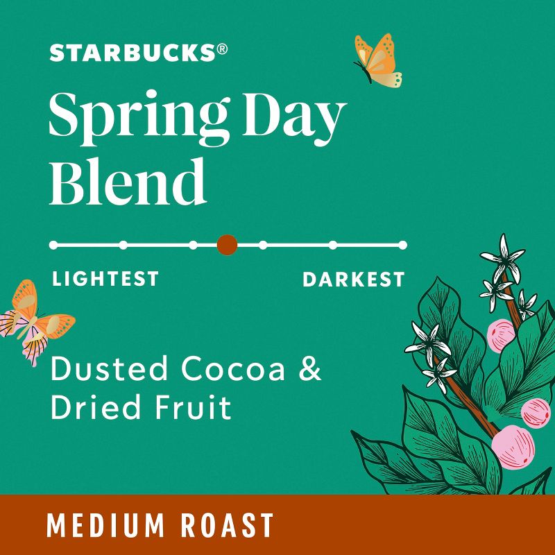 Starbucks Keurig Spring Day Blend Medium Roast Coffee Pods - 22 K-Cups, 4 of 10