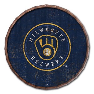 MLB Milwaukee Brewers Cracked Color 24" Barrel Top - 1 of 3