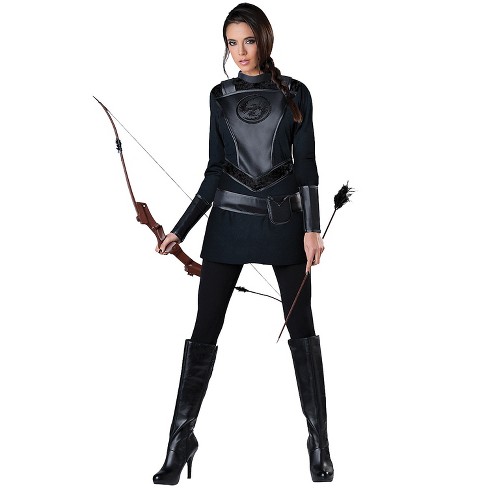 Halloween Express Women's Warrior Huntress Costume - Size Large - Black :  Target