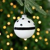 Northlight Striped and Dotted Christmas Glass Ball Ornaments - 4" - White and Black - Set of 2 - 3 of 4