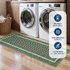 Washable Braided Printed Area Rug, Non Slip Low Pile Foldable Carpet, Soft Thin Stain Resistant Mat for Living Room Bedroom Kitchen - 4 of 4