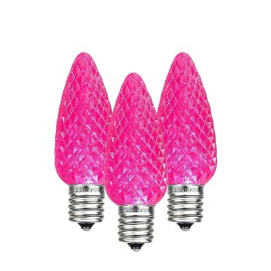 Novelty Lights C7 LED Faceted Christmas Replacement Bulbs Dimmable 25 Pack - 1 of 4