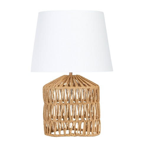 Drum Shaped Rope Table Lamp With Empire, Target Outdoor Table Lamps