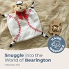 Bearington Baby Wee Lil' Slugger, 8 x 7 Inch Small Teddy Bear Baby Baseball Stuffed Animal, Security Blanket Lovey for Babies - image 2 of 4