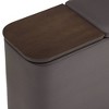 BenchMaster Corcoran Rustic Vintage Faux Leather Rectangular Console Table 12" x 27 1/2" Storage and Drink Holders Charcoal for Living Room - 4 of 4