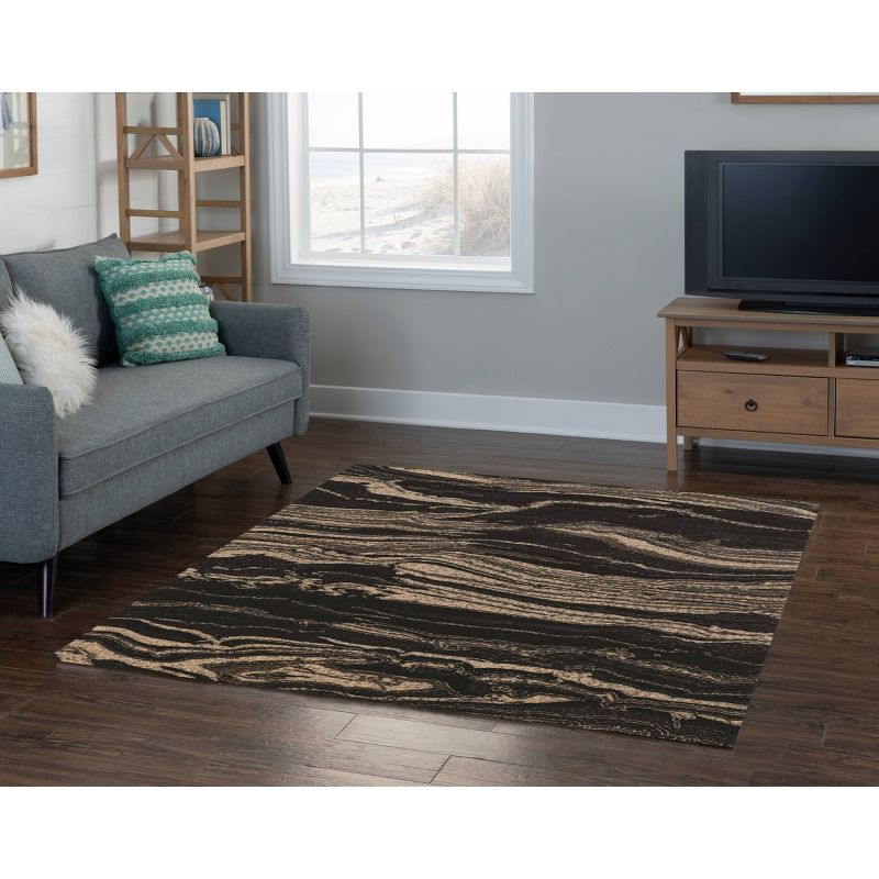 5&#39;x7&#39;6&#34; Masters Silt Rug Blue/Cream - Linon: Power-Loomed, Contemporary, Polypropylene Accent Rug with Latex Backing, 5 of 6