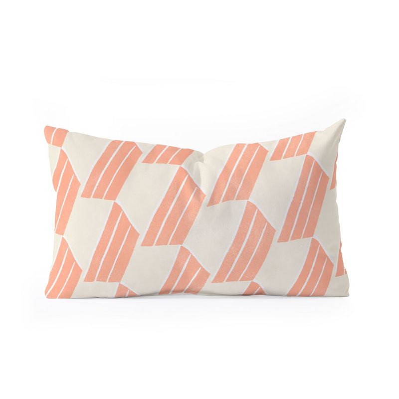SunshineCanteen minimalist pink hex tile Oblong Throw Pillow - Society6, 1 of 3