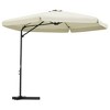 vidaXL Outdoor Parasol with Steel Pole 118.1 in. Sand White - 2 of 4