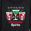 Women's - Instant Message - Getting Into Christmas Spirits Lightweight French Terry Wide Neck Long Sleeve Graphic Shirt - 2 of 4