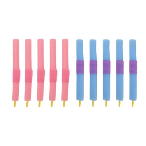 Unique Bargains Women's Sponge Foam Hair Roller 6.50"x0.71" Pink Blue 10pcs - 1 of 4