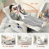 360° Swivel Rocker Recliner Chair with Pull Buckle and Side Pockets for Living Room, Bedroom, or Home Theater - 2 of 4