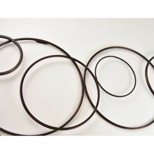 Ruth Abstract Circle Chain Metal Wall Art Black - Brewster: Iron Construction, 31.5" Modern Decor with Hanging Loops - 1 of 2