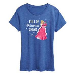 Women's - Disney - Full Of Christmas Cheer Aurora Short Sleeve Graphic T-Shirt - 1 of 4