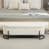 NicBex Storage Ottoman Bench for Bedroom,Storage Bench with Solid Wood Frame and Sturdy Metal Legs,Ottoman for Living Room,Bedroom,Entryway - 2 of 4