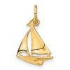 Black Bow Jewelry 14k Yellow Gold 3D Sailboat Charm - 3 of 4